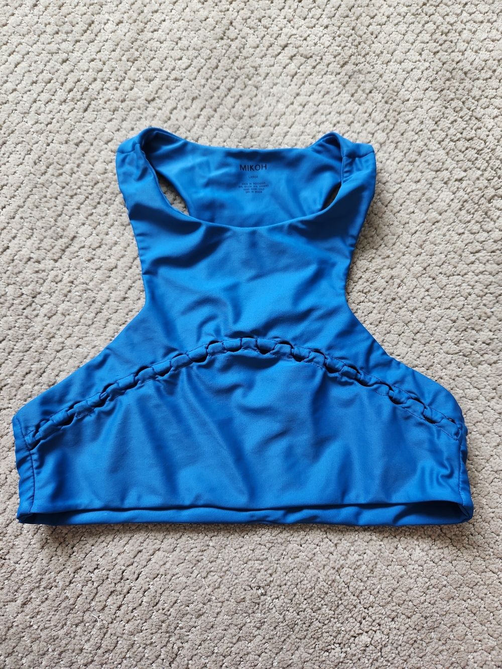 Mikoh Electric Blue Cutout Bikini Top